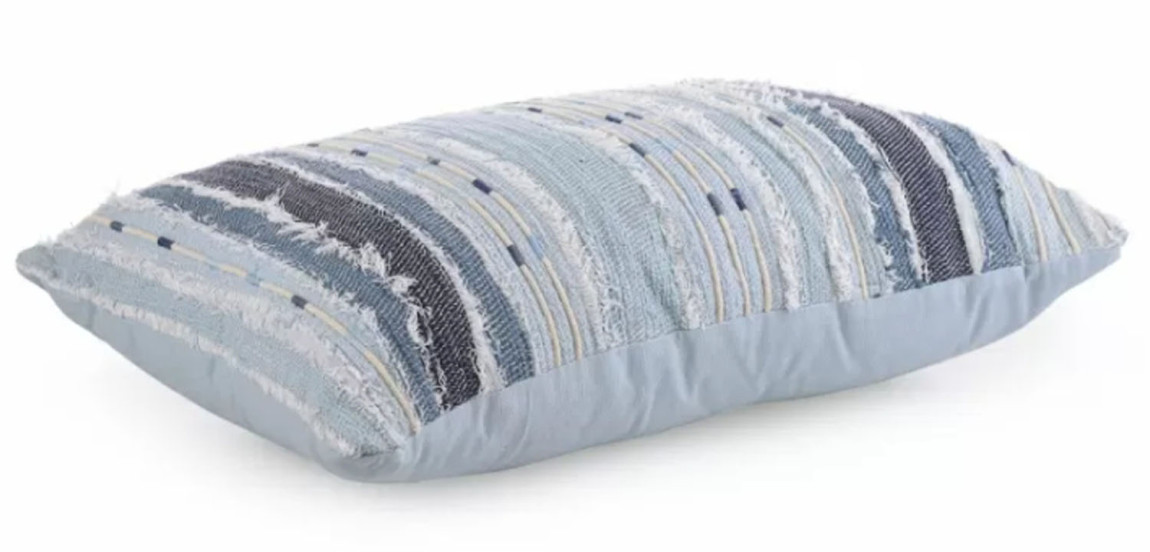 Подушка Blue Ikat stripes