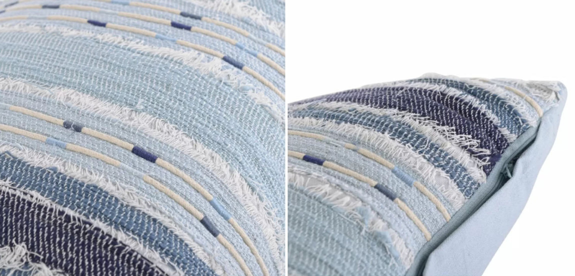 Подушка Blue Ikat stripes