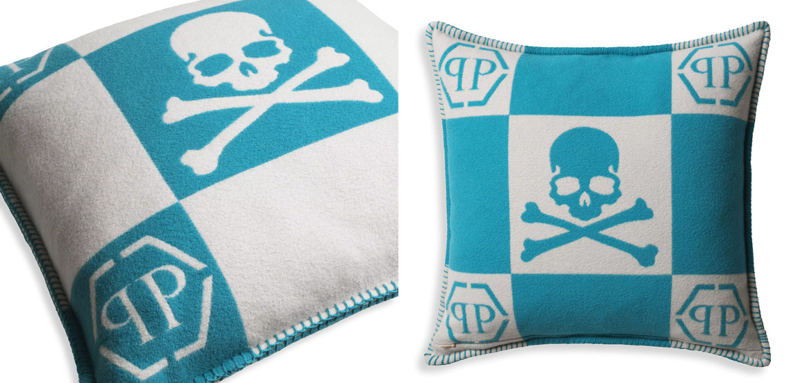 Подушка Philipp Plein Cushion Cashmere Skull 45 x 45