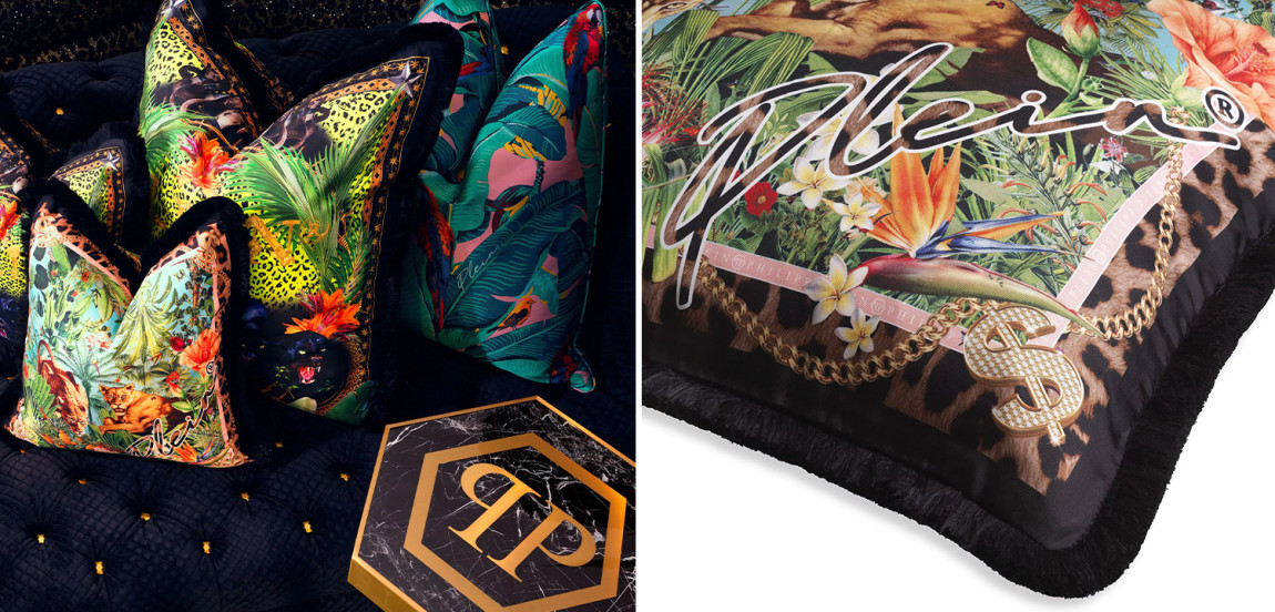 Подушка Philipp Plein Cushion Silk Exotic 70 x 70