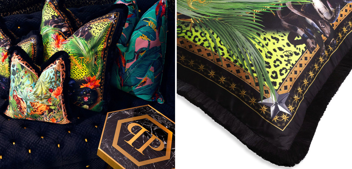 Подушка Philipp Plein Cushion Silk Jungle 50 x 50