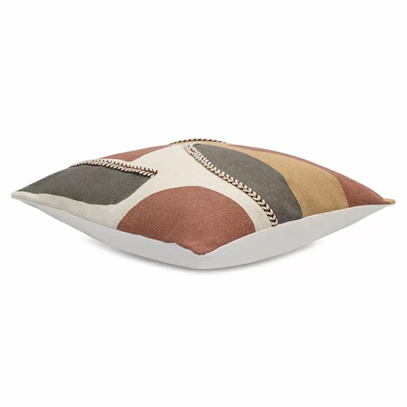 Подушка декоративная с геометрическим узором и плетенными вставками Divine Abstractions