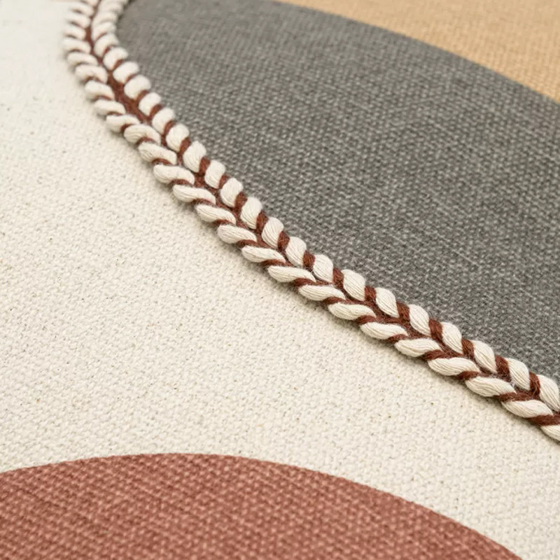 Подушка декоративная с геометрическим узором и плетенными вставками Divine Abstractions