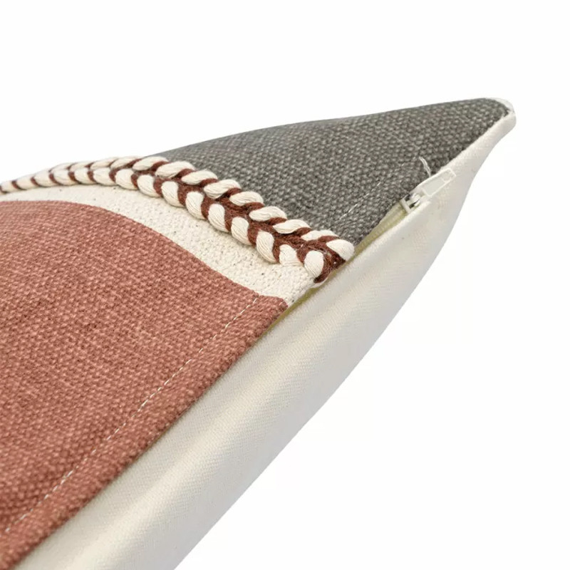 Подушка декоративная с геометрическим узором и плетенными вставками Divine Abstractions