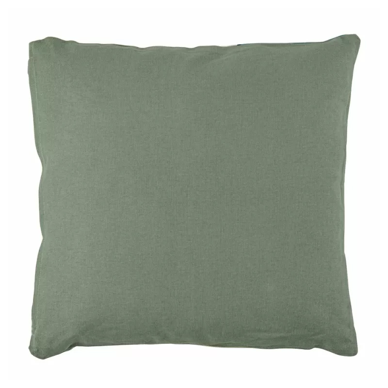 Подушка декоративная хлопковая мятного цвета с абстрактным принтом Elysian Flow Breeze