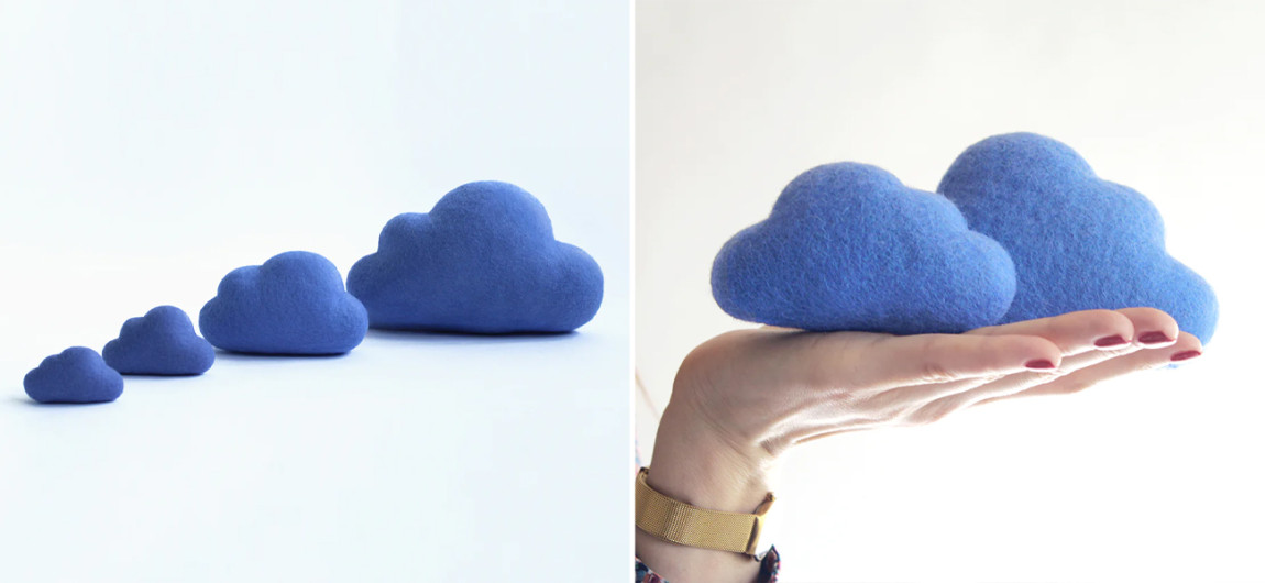 Подушка из Валяной Шерсти "Облако"
