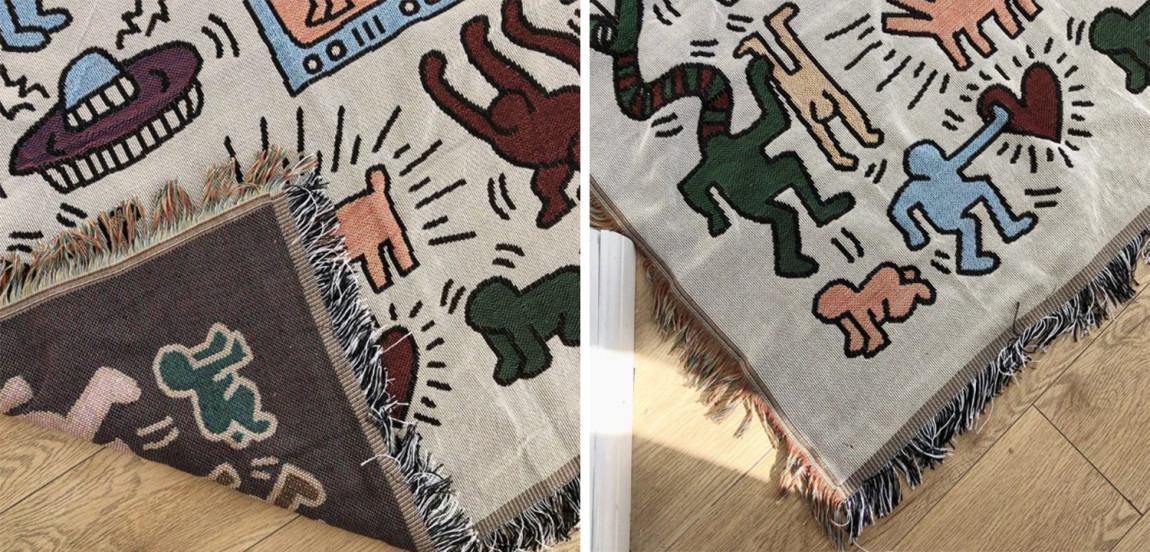 Покрывало граффити Кит Харинг Keith Haring Bed Сover