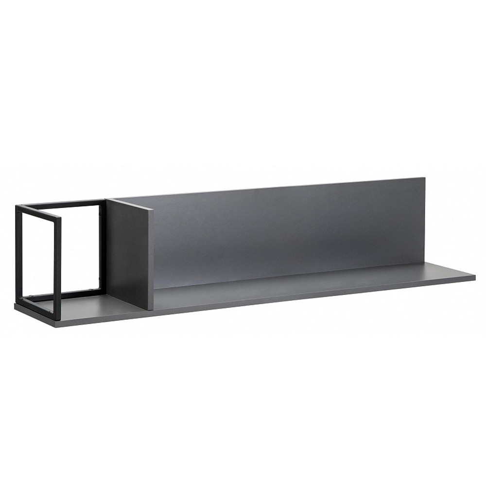 Полка навесная открытая цвета графит Strict Lines