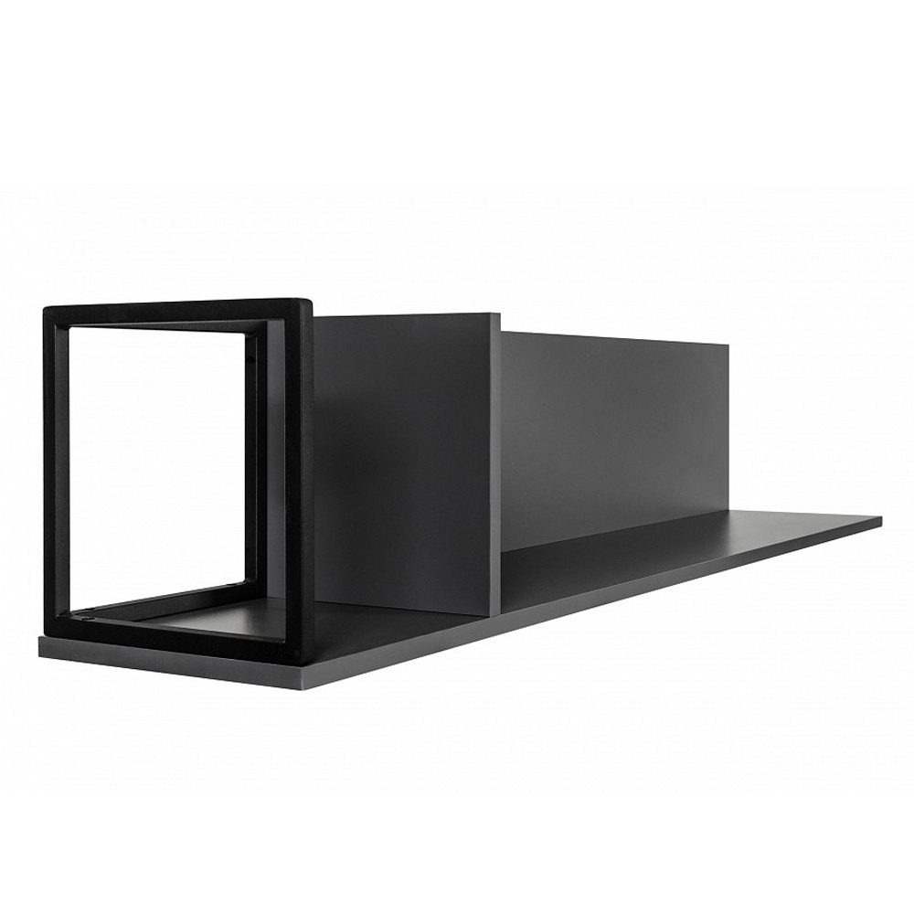 Полка навесная открытая цвета графит Strict Lines