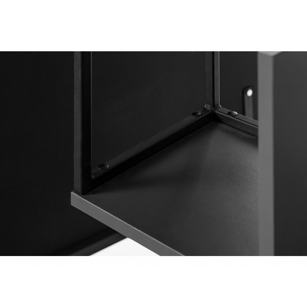 Полка навесная открытая цвета графит Strict Lines