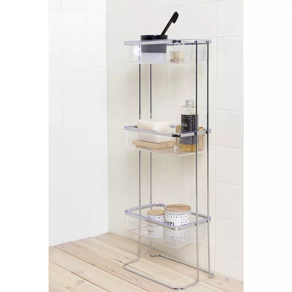 Полка напольная трехъярусная для ванной Bathroom Floor Shelf