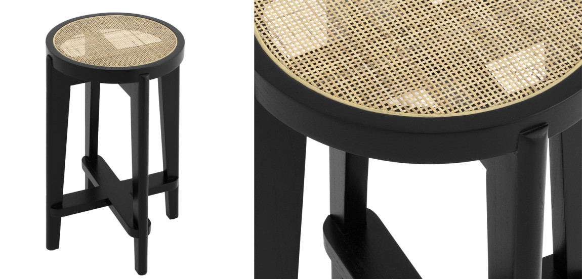 Полубарный стул Eichholtz Counter Stool Dareau black