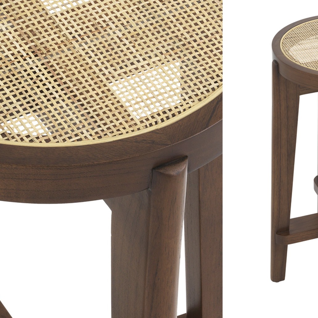 Полубарный стул Eichholtz Counter Stool Dareau brown