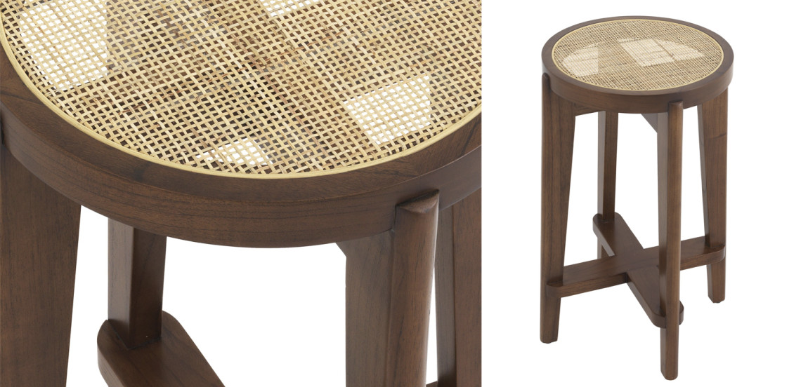 Полубарный стул Eichholtz Counter Stool Dareau brown