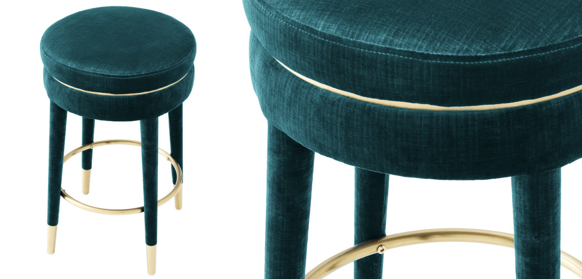 Полубарный стул Eichholtz Counter Stool Parisian blue