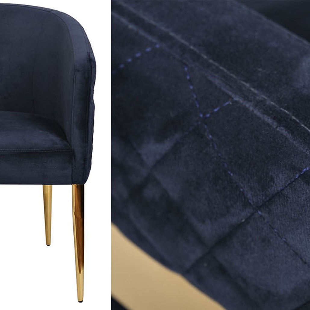 Полукресло Jhon blue velour
