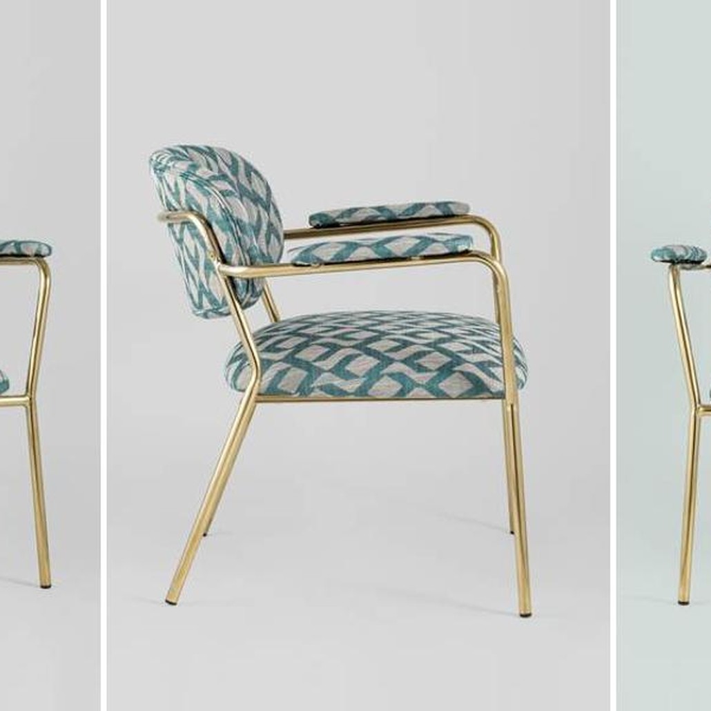 Полукресло Singer Chair Голубой Орнамент