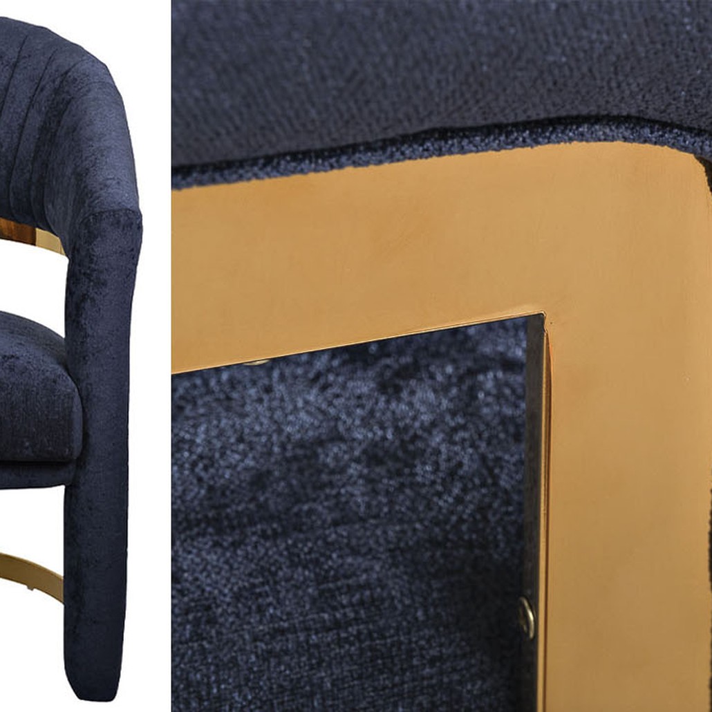 Полукресло Valbonne Chair blue velour