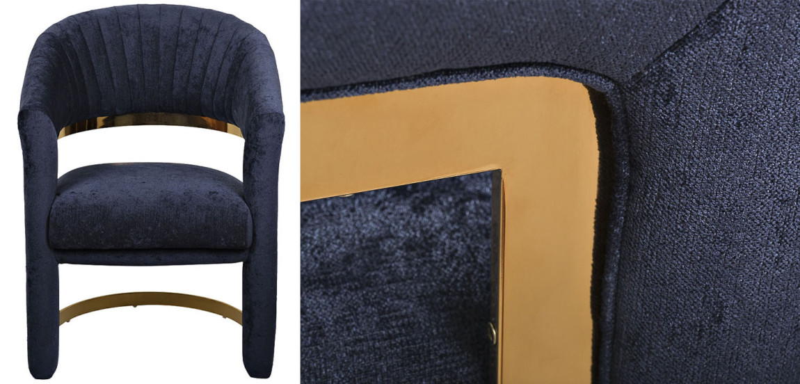 Полукресло Valbonne Chair blue velour