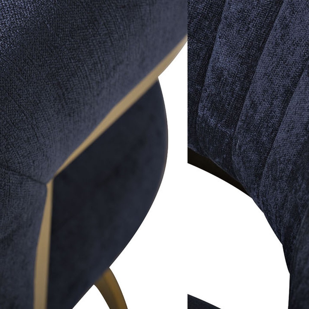 Полукресло Valbonne Chair blue velour