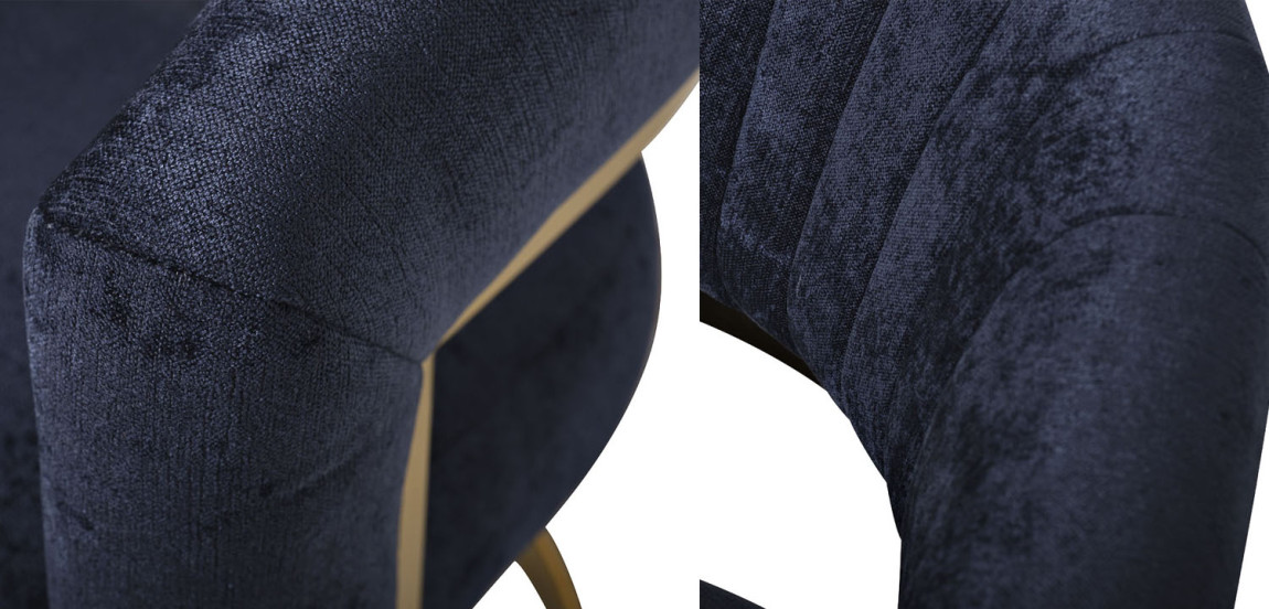 Полукресло Valbonne Chair blue velour