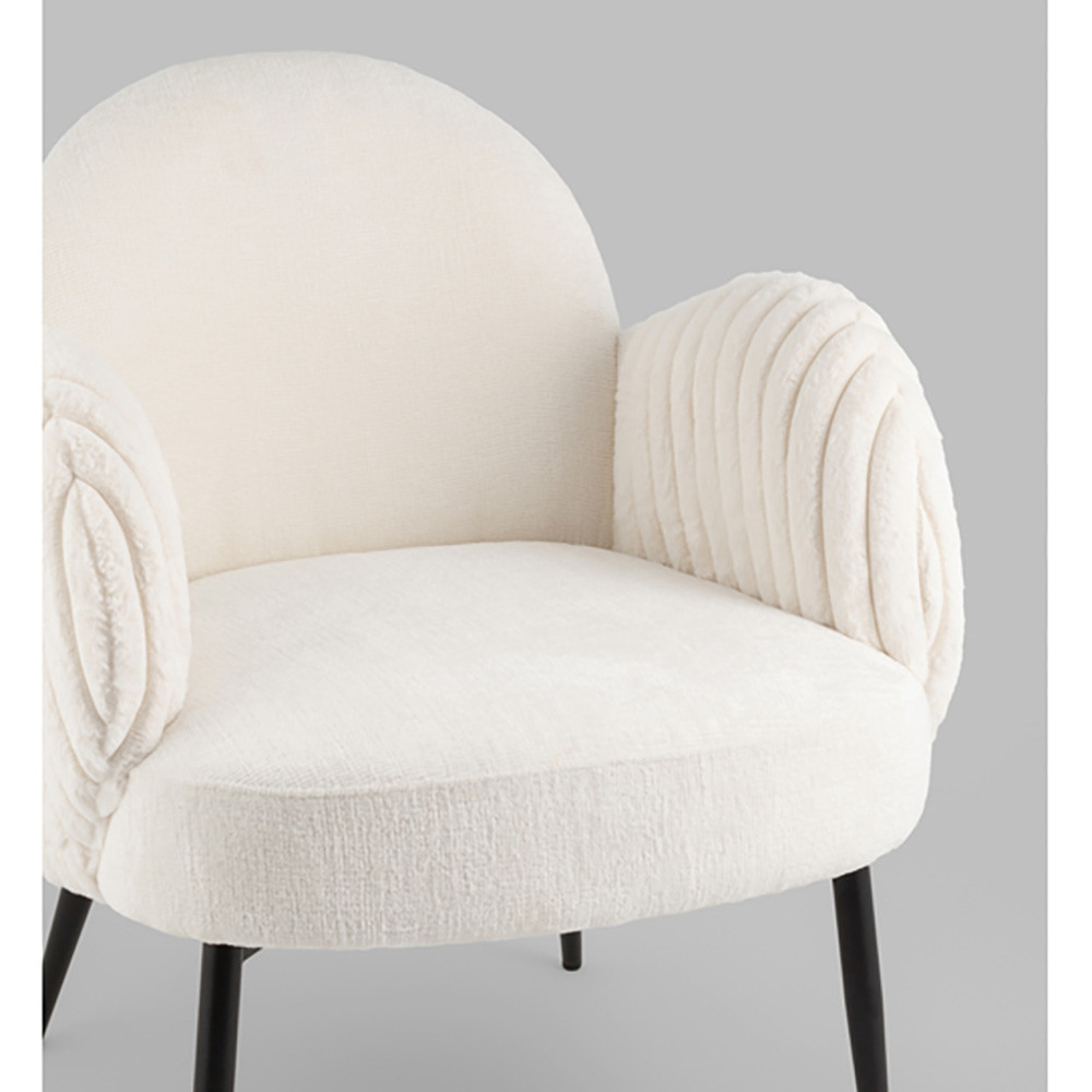 Полукресло Wave Stripes букле белый