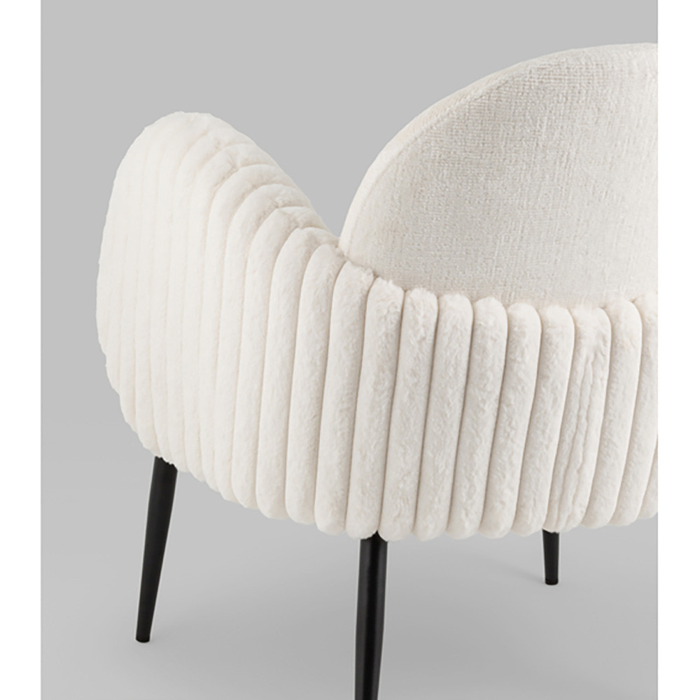 Полукресло Wave Stripes букле белый