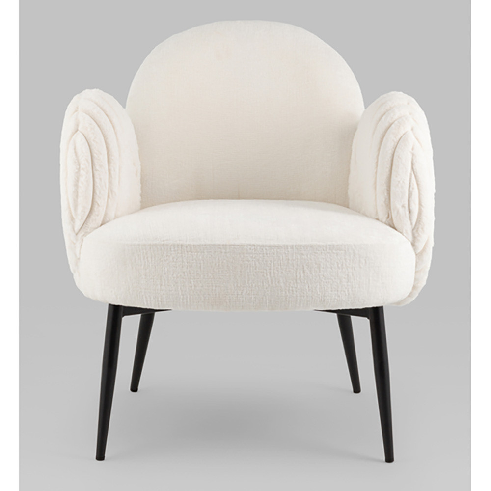 Полукресло Wave Stripes букле белый