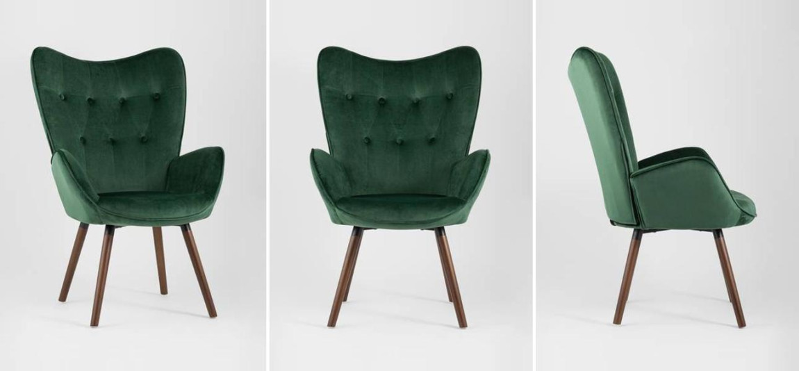 Полукресло Зеленый Велюр Grandee Chair