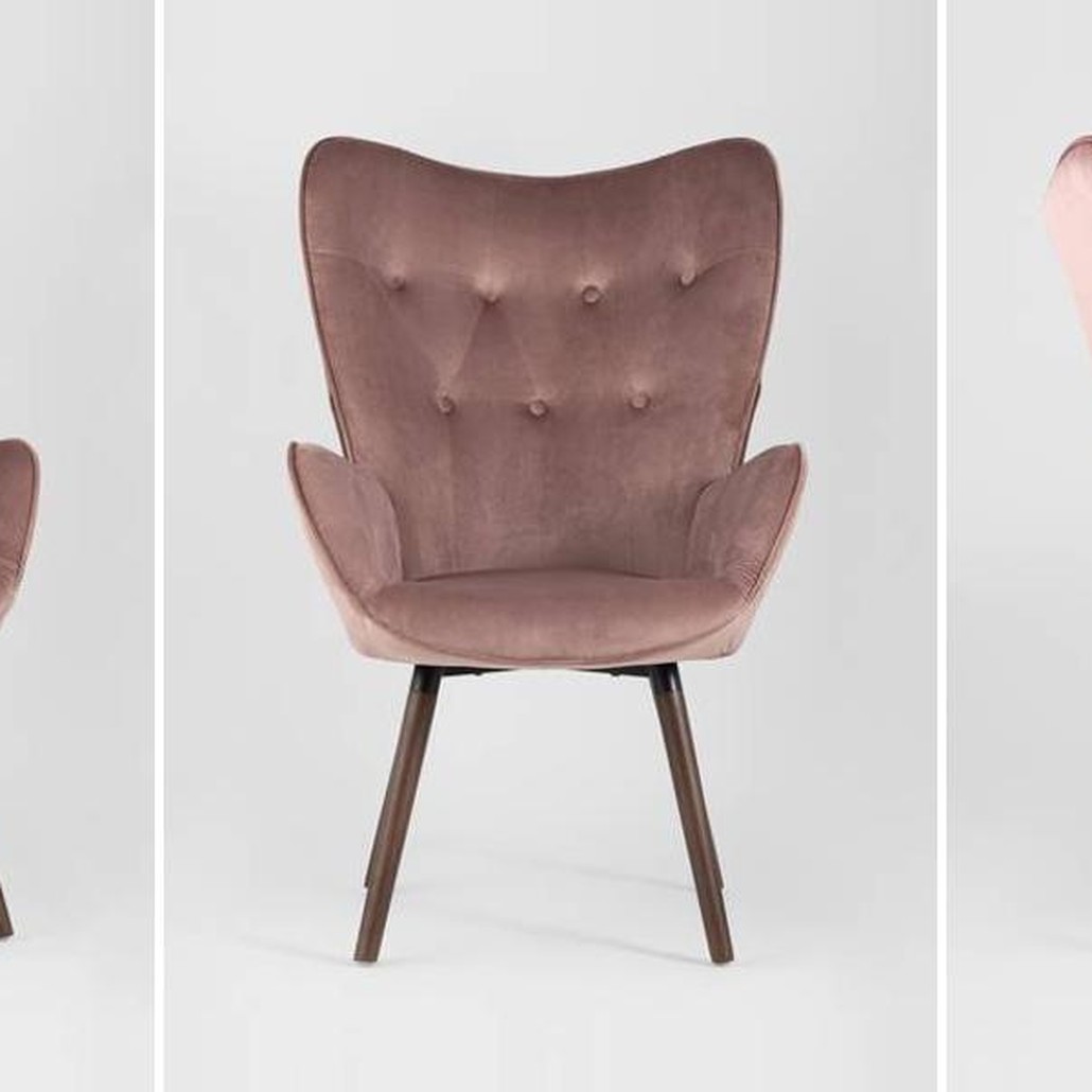 Полукресло Розовый Велюр Grandee Chair