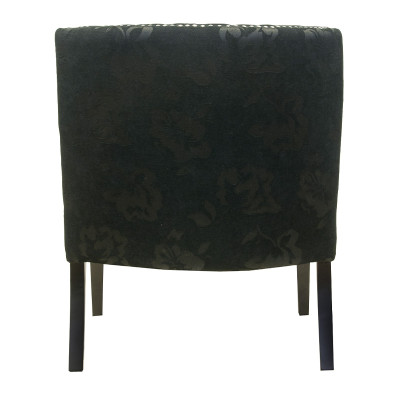 Полукресло с мягкой обивкой из жаккарда на 4-х ножках из массива березы Baroque Armchair black