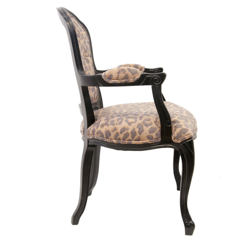 Полукресло с мягкой обивкой из льна на 4-х ножках из массива березы Gladys Armchair