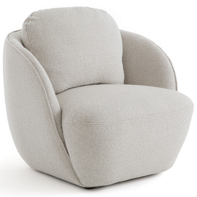 Полукруглое кресло из обивки меланж Halle Melange Armchair