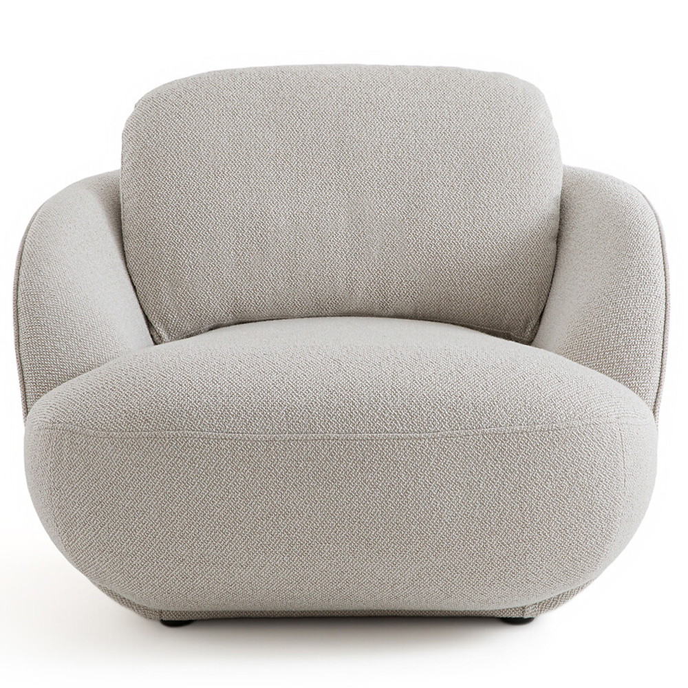 Полукруглое кресло из обивки меланж Halle Melange Armchair