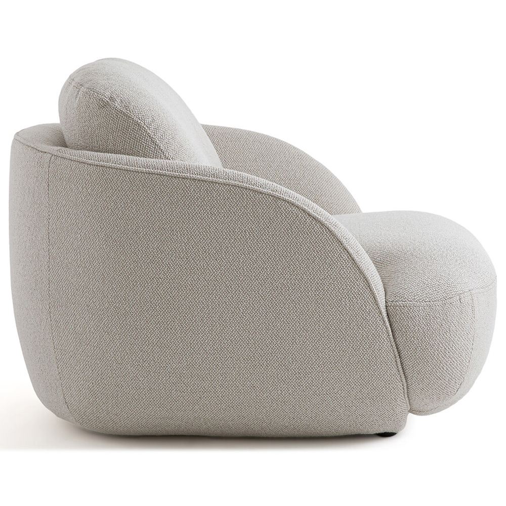 Полукруглое кресло из обивки меланж Halle Melange Armchair