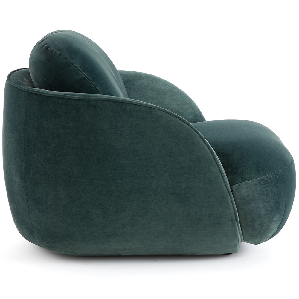 Полукруглое мягкое кресло Halle Green Armchair