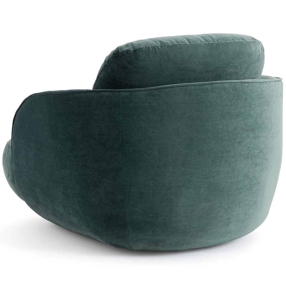 Полукруглое мягкое кресло Halle Green Armchair