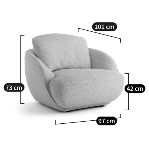 Полукруглое мягкое кресло Halle Green Armchair