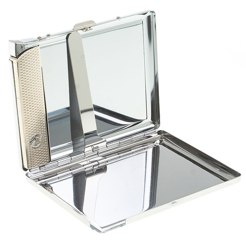 Портсигар на 10 сигарет с газовой зажигалкой из натурального камня Змеевик Светлый Stone Cigarettes Cases