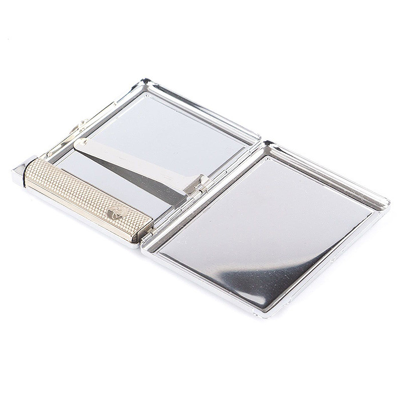 Портсигар на 10 сигарет с газовой зажигалкой из натурального камня Змеевик Светлый Stone Cigarettes Cases