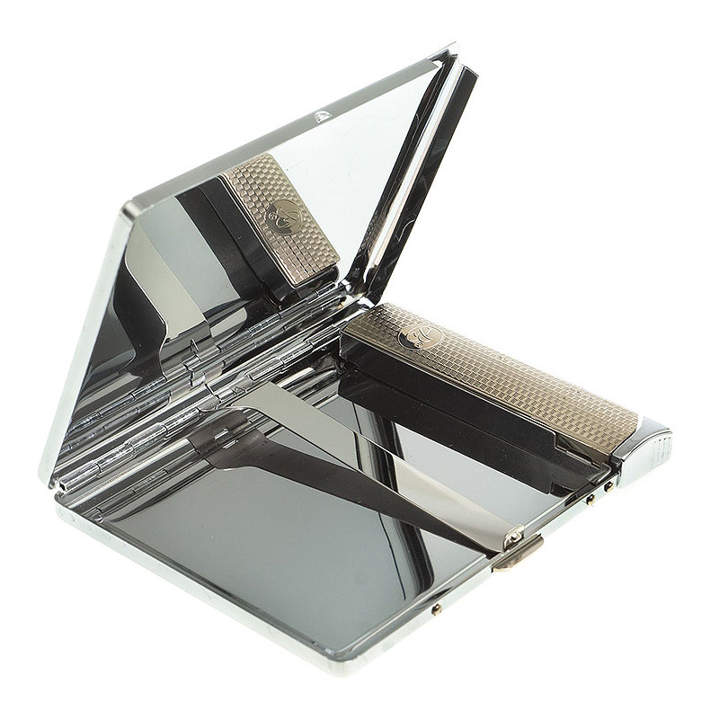 Портсигар на 10 сигарет с газовой зажигалкой из натурального камня Эвдиалит Stone Cigarettes Cases