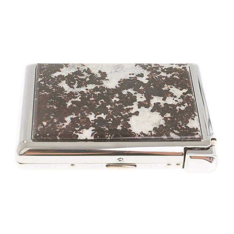 Портсигар на 20 сигарет с газовой зажигалкой из натурального камня Флогопит Stone Cigarettes Cases