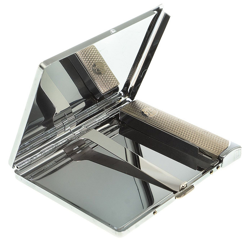 Портсигар с газовой зажигалкой из натурального камня Амазонит Stone Cigarettes Cases