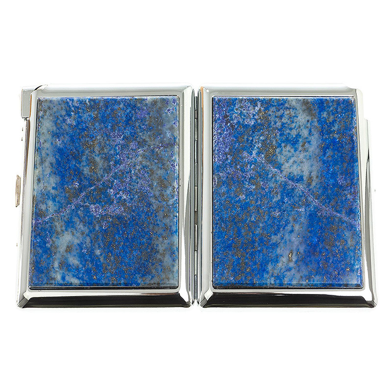 Портсигар с газовой зажигалкой из натурального камня Лазурит Stone Cigarettes Cases