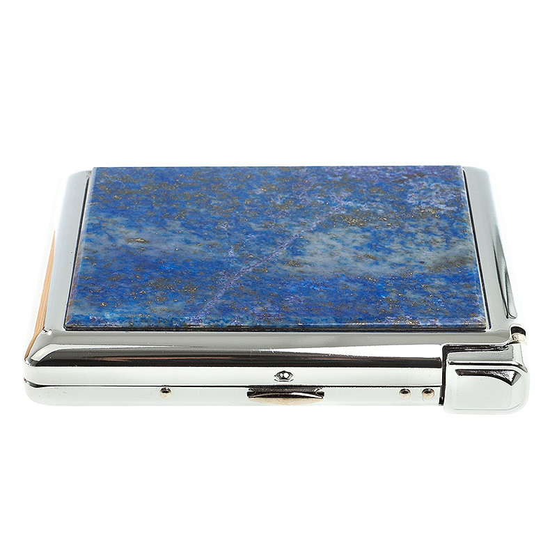 Портсигар с газовой зажигалкой из натурального камня Лазурит Stone Cigarettes Cases