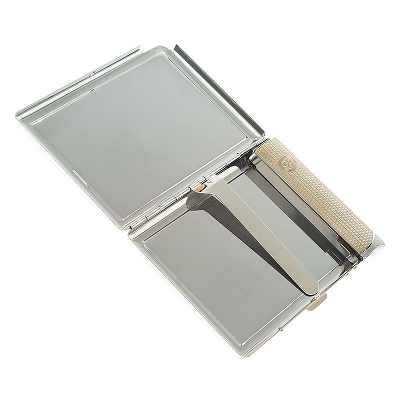 Портсигар с газовой зажигалкой из натурального камня Мусковит Stone Cigarettes Cases