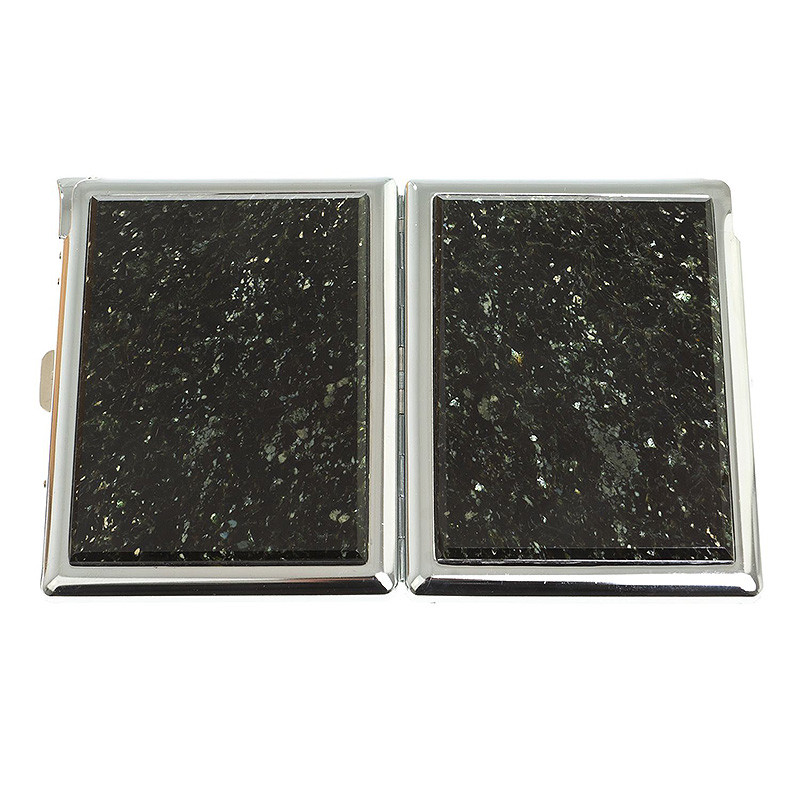 Портсигар с газовой зажигалкой из натурального камня Мусковит Stone Cigarettes Cases