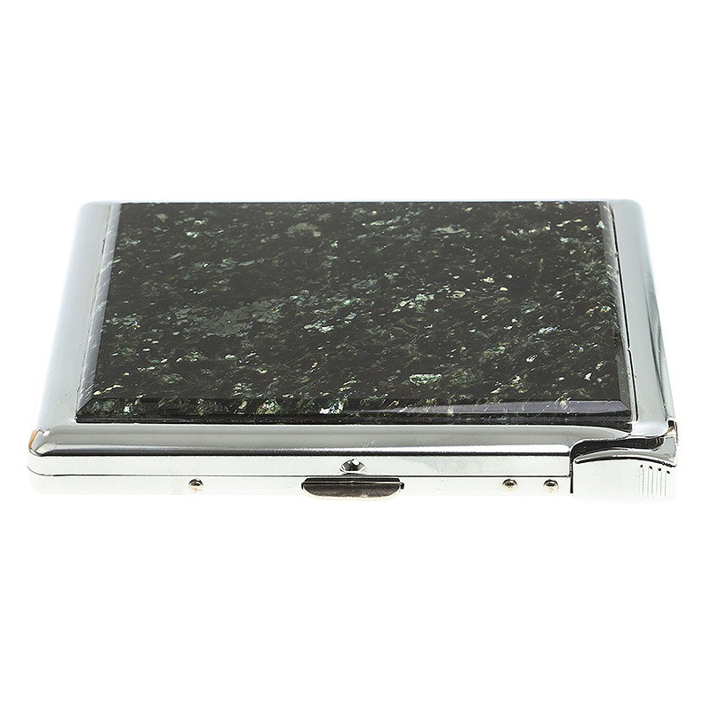 Портсигар с газовой зажигалкой из натурального камня Мусковит Stone Cigarettes Cases