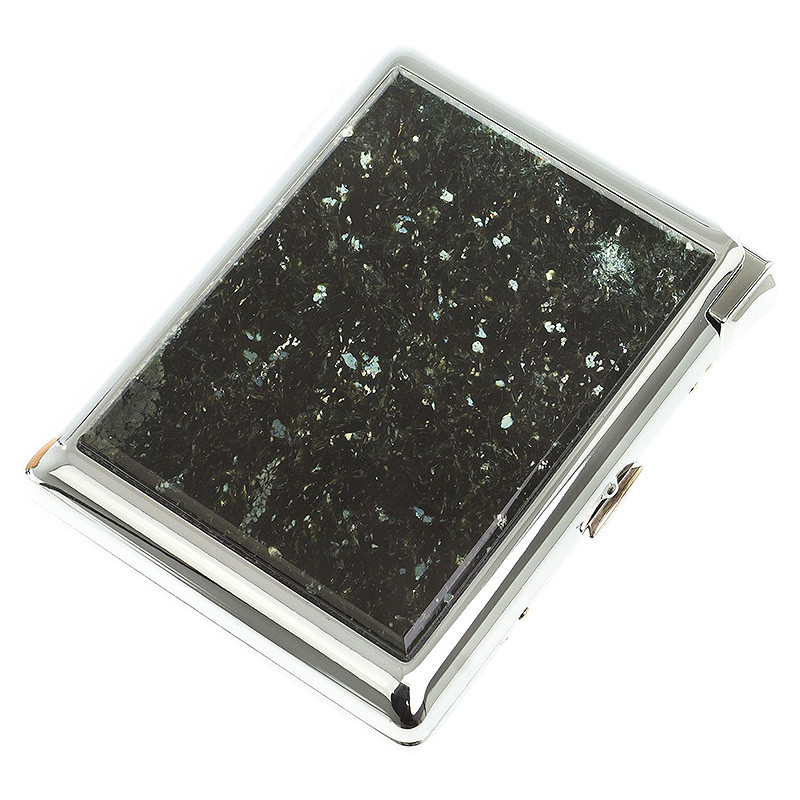 Портсигар с газовой зажигалкой из натурального камня Мусковит Stone Cigarettes Cases