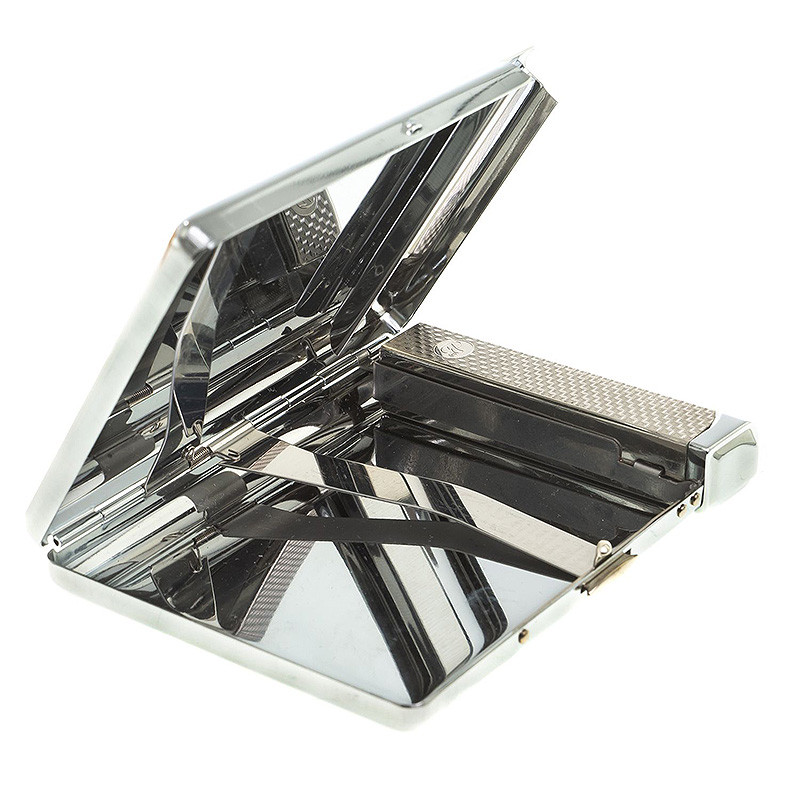 Портсигар с газовой зажигалкой из натурального камня Мусковит Stone Cigarettes Cases